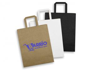Promotional Large Portrait Flat Handle Paper Bags (330mm x 254mm)