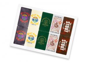 Promotional Rectangle Gloss Sticker Sheets (88mm x 50mm)