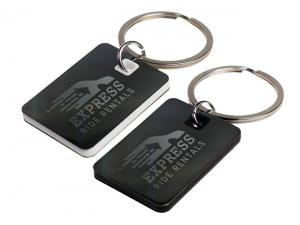 Promotional Rectangle Stainless Steel Keyrings
