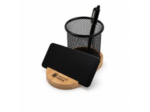 Bamboo Pen and Phone Stands