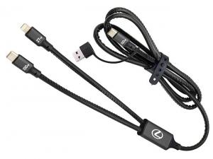 4-in-1 Fast Charging Data Transfer Cables (120cm, USB-C & Lightning)