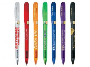 Promotional Pivo Clear Gold Pens
