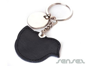 Promotional Leather Shaped Key Chains