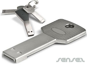 Slim Steel Key Shaped USB Sticks (2GB)