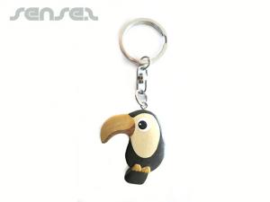 Promotional Wooden Bird Keyrings