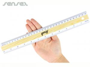 Promotional Plastic Wooden Rulers (30cm)